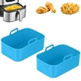 thumbnail image 3 of Silicone Pot for Ninjas Dual Air Fryer Reusable Silicone Air Fryer Liner Easy Cleaning Food Safe Air Fryer Accessories Air Fryer Rack Accessories for Air Fryer Oven Microwave, 3 of 7