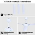 thumbnail image 3 of 35Inches Mini Ceiling Fan Travel Tent Fan 12V 20W Quiet Operation 5.5x2.1mm, 3 of 8
