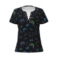 thumbnail image 3 of Naloa Gamepads Print T-Shirts Short Sleeve V Neck Tees for Women Fashion Tops Trendy Lightweight Soft Casual Summer Outfits Clothes, 3 of 5