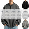 thumbnail image 4 of Men's Long Sleeve Pullover Stand Collar Raglan Sweatshirt Loose Casual Tops for Daily Travel Street Weekend Leisure Outfits Black L, 4 of 4
