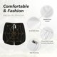 thumbnail image 4 of Balery Golden Spider Web Pantalones cortos deportivos para mujer con forro y dos bolsillos, elásticos, para entrenamiento, gimnasio, yoga-XX-Large, 4 of 7