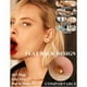 thumbnail image 4 of Aretes pequeños hipoalergénicos con poste y broche plano para mujeres y hombres, chapados en oro Xtellar dorado, 4 of 4