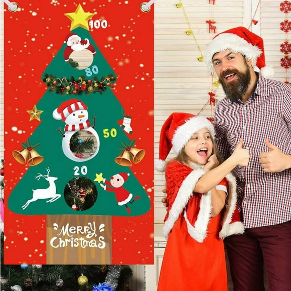 Iumwxz Punching Bag Throwing Game Flag Party Decoration Santa Claus Christmas Tree Flag flags Polyester Holiday Deals