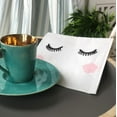 thumbnail image 5 of Pretty Eyes Big Lash Napkins, 3 Packs of 20, 2 Ply Paper Luncheon Size 6 3/4 x 6 3/4 Inches, 3 Vibrant Patterns 1-Wink, 2 - Blink, and 3- Blush, from the Table Collection, 5 of 5