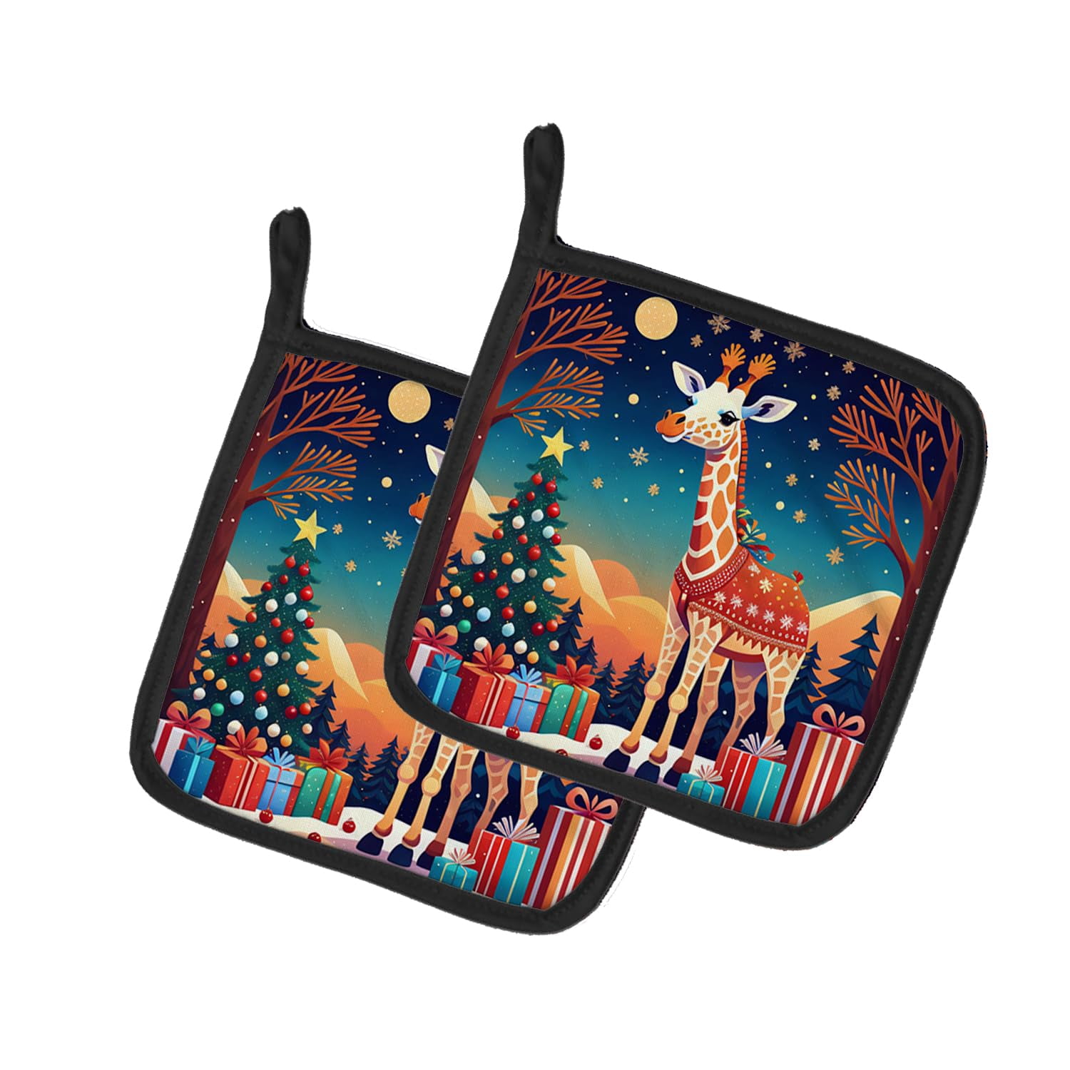Turtle Christmas Pair of Pot Holders