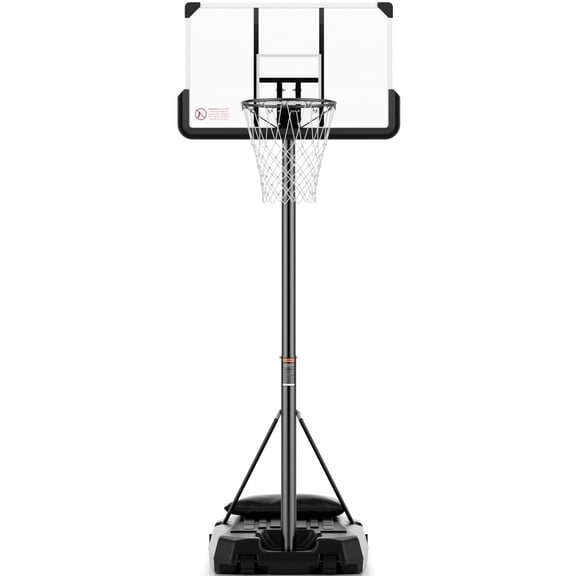 MaxKare 44" Basketball Hoop 7.5-10ft Quick Height Adjustable Portable Basketball Goal System with Large Base for Full Range of Players Indoor Outdoor Use