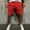Red Athletic Shorts, variant on HOOMEUMY Men's Summer Shorts Drawstring Elastic Waist Breathable Quick Dry Solid Color Beach Shorts with Pockets Blue XXL