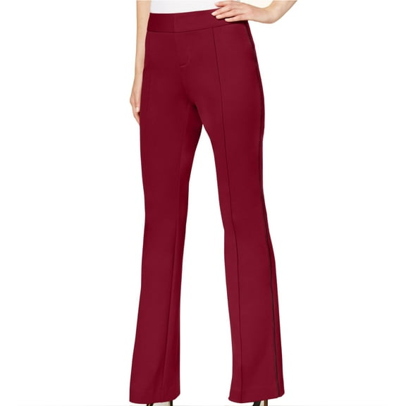 INC International Concepts Womens Curvy Faux-Leather-Trim Pants