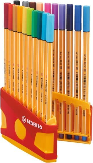 schokkend Onverbiddelijk licht STABILO Pen 88 Marker Color Parade Set, Tabbed - Walmart.com