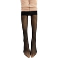 thumbnail image 1 of Medias térmicas negras para mujer con forro polar, extra gruesas, cálidas, de tejido elástico con doble forro, medias mágicas de forro polar para el invierno, 1 of 5