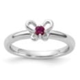 thumbnail image 2 of Auriga Fine Jewelry 925 Sterling Silver Created Ruby Ring for Women Size- 5, 2 of 6
