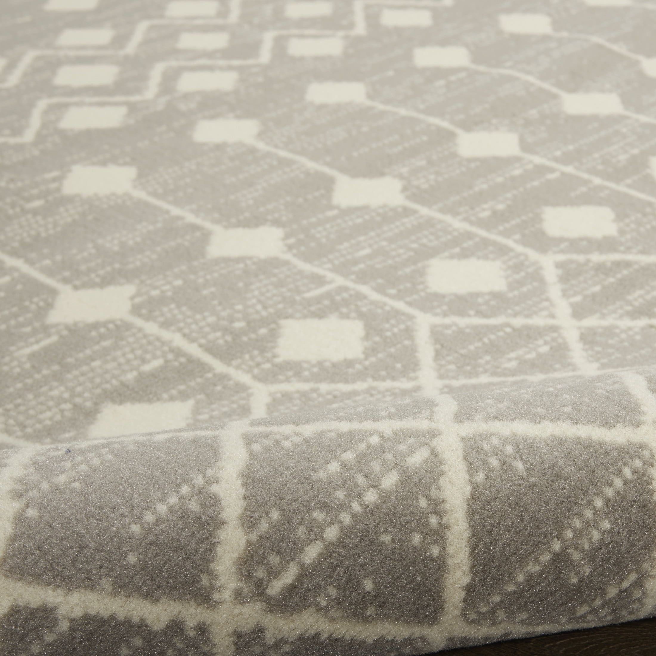 Nourison Grafix Moroccan Grey 5'3" x 7'3" Area Rug, (5x7)