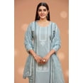 thumbnail image 2 of Straight Fit Embroidered Kurta with Pant  & Shiffon Duppatta, 2 of 8