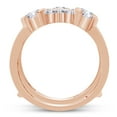 thumbnail image 5 of AFFY 1CT Moissanite Diamond Anniversary Solitaire Enhancer Guard Ring 14K Rose Gold over Silver-8.5, 5 of 8