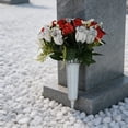 thumbnail image 6 of Memorial Cemetery Rose Bouquet with Vase Artificial Flowers Fade Resistant Grave Decoration Floral Arrangement Tribute Remembrance Memorial Graveyard Holiday Decoration, 6 of 7