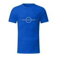 thumbnail image 3 of BOBOGOJP T-Shirts à Col Rond pour Hommes Col Rond Uni Manches Courtes avec Poche (Bleu,3TG), 3 of 5