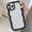 Black, variant on Wave Frame Clear Case for iPhone 14 Pro Max 6.7 inch, Curly Clear Phone Case, Cute Wavy Phone Case for Girl Slim Fit Shockproof Phone Cover Bumper Soft Pretty Case for Women - White