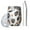White and Orange, variant on 12oz Stemless Wine Tumblers Leopard Print Pattern Vacuum Insulated Stainless Steel Travel Tumbler Cups Mug with Lid and Straw for Champaign,Cocktail,Beer with Cleaning Brush
