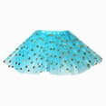 thumbnail image 2 of Godom Girls Polka Dot Tutu Skirt 9T-11T Glitter Triple Layer Tulle Ballet Dance Dress Party Skirt,Light Blue, 2 of 5