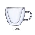 thumbnail image 4 of Taza de agua de viaje, tazas de jugo de fruta hechas a mano transparentes con corazón, tazas de regalo de vidrio alto con aislamiento térmico, Utensilios de cocina En forma de corazón 150ml Naiovety HA062086-02B, 4 of 6