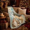 thumbnail image 3 of Inspired Coastal Scene Sea Turtle, Peaceful Coastal Landscape Scene, Warm Flannel Blanket for Beach House and Living Room, Beach Lovers Encouragement Gift, Coastal Home Decor, 3 of 9