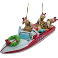 thumbnail image 7 of Speed Boat Santa and Reindeer Lake Party Boat Christmas Ornament, 7 of 7