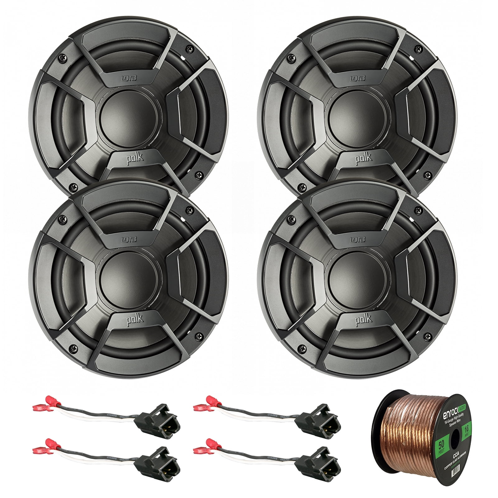 4X Polk Audio DB6502 6.5" 300W 2 Way Car/Marine ATV Stereo Component