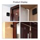 thumbnail image 4 of Cierrapuertas antitormentas mejorado sin perforaciones, con cordón de acero para baño, dormitorio, sala de estudio, etc. (paquete de 2 negros), 4 of 5