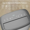 thumbnail image 3 of 14000Btu Portable Air Conditioner With Remote Control for Rooms,3 In 1 Portable Ac Unit, Quiet Cooling Up to 700 Sq Ft, Dehumidifier & Fan Modes, 24-Hr Timer, Includes Window Kit, White, 3 of 8