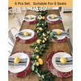 thumbnail image 4 of 13 Inch Round Placemats Set of 6, Red Flowers Non Slip Heat Insulation PP Table Mats, Spring Floral Botanical Modern Art Washable Place Mats for Kitchen Dining Party Table Decor, 4 of 7