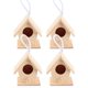 thumbnail image 2 of 4Pcs Outdoor Wooden Bird House Hanging Bird Resting Nests Box Garden Decoration Ornament, 2 of 5