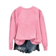 thumbnail image 5 of Sexlip Womens Long Sleeve Sweatshirt Cartoon Rooster Print Design Cropped Hem Soft Fabric Relaxed Silhouette for Daily Lounge Pink XL, 5 of 6