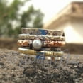 thumbnail image 4 of Sterling Silver Pearl Spinner Ring: Anxiety Fidget Ring, 4 of 9