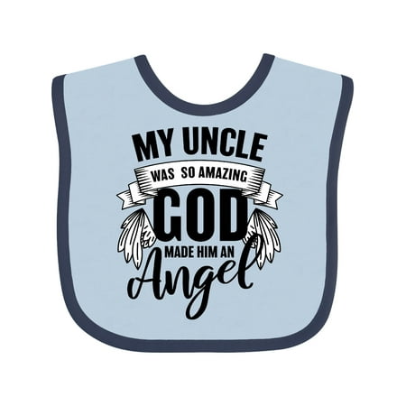 

Inktastic My Uncle Was So Amazing God Made Him an Angel Gift Baby Boy or Baby Girl Bib