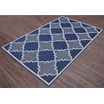 thumbnail image 3 of Trellis Diamond Rug - 7 ft. 10 in. x 10 ft., Navy, Indoor/Outdoor Contemporary Rug, Fade Resistant, Water Proof Rug | Accent Area Decor Rugs, 3 of 8