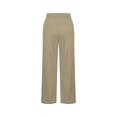 thumbnail image 4 of Dwellite Girls Flare Dress Pants for Kids School Uniform Bell Bottoms with Elastic Waist for Teens，2-13 Years Khaki 140, 4 of 6