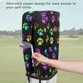 thumbnail image 5 of Yuyamidu Colorful Dog Paw Golf Bag Cover Cute Golf Bag Umbrella for Clubs with Snap Button Dust and Sun Protection Fit Most Club Bags, 5 of 8