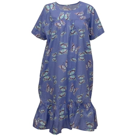 Gold Coast Women's Blue Butterfly Dreams Nightgown, Large