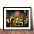 thumbnail image 1 of Dogs Playing Poker by Cassius Marcellus Coolidge Poker room Framed Wall Art Print, 1 of 5