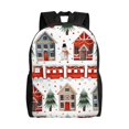 thumbnail image 1 of Fotbe Christmas Houses Mochila de Viaje para Laptop, Mochila Ejecutiva Delgada y Resistente 15.6", 1 of 8