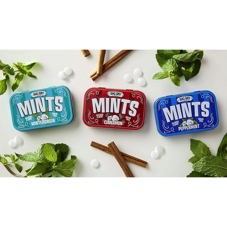 Pure Natural Big Sky Sugar Free Cinnamon Mint Candy, 50g Tin - 6