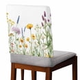 thumbnail image 2 of Spring Wildflowers Chair Covers Set of 6 Colored Flowers Pastoral Wind Chair Back Covers Stretch Removable Washable Slipcovers Protector for Dining Room Kitchen Party Decor, 2 of 5