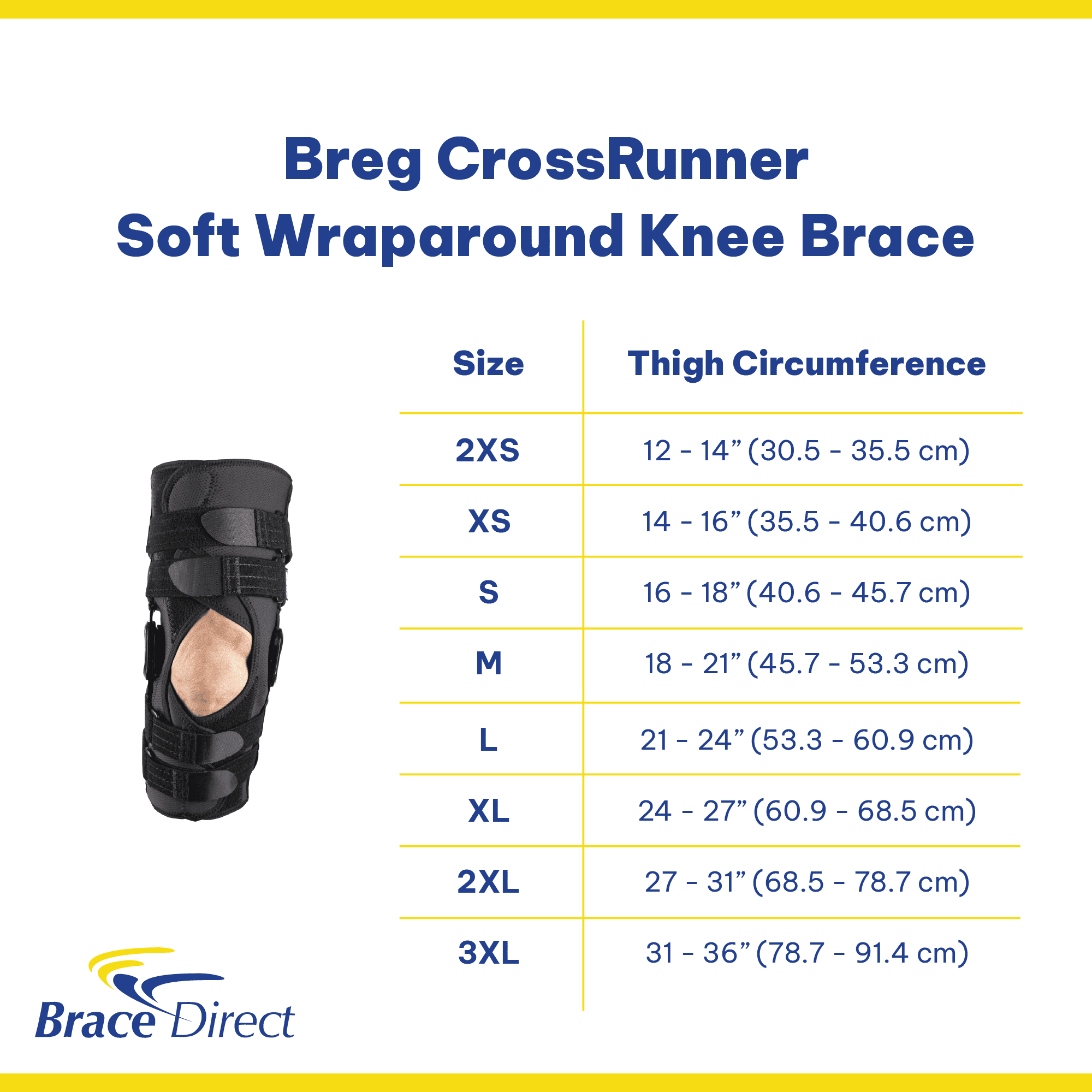 Breg CrossRunner Soft Wraparound Knee Brace L1832/L1833 by Brace Direct