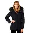 thumbnail image 7 of Women's Winter Fleece Warm Coat Windproof Long Down Jacket Hooded Thicken Outerwear with Pockets Black S, 7 of 7