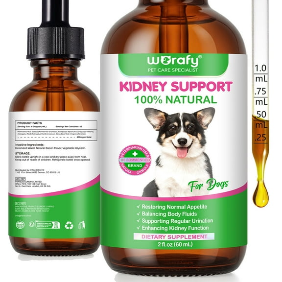 Petpya 1 Pack Urinary Tract for Dogs Body Fluids Balancing Appetite Booster Drops for Dogs- 2fl,oz (60ml) - Bacon Flavor