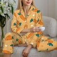 thumbnail image 6 of Uemuo Love Carrot Pattern Womens Pajama Sets,PJ Set for Women,Pajamas for Women Logo,Long Sleeve Pajama Set for Women,Soft Long Sleeve Top With Pants-, 6 of 9