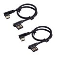 thumbnail image 1 of Cable de datos USB-C 3.1 Tipo-C a USB 2.0 en ángulo de 90 grados (izquierda/derecha) con funda para tableta y teléfono (15 cm), 1 of 6