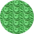 thumbnail image 1 of Ahgly Company Indoor Round Patterned Neon Green Area Rugs, 4' Round, 1 of 6