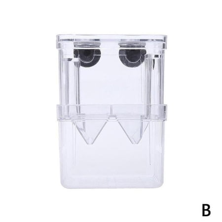 Acrylic Fish Breeding Box, Aquarium Hatching Isolation Tank for Guppies, Double Layer Incubator, 3.74 * 2.75 * 5.12in