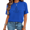 1-Blue, variant on Womens Graphic T Shirt Short Sleeve Round Neck Top with Line Art Fire Graphic and Empowering Quote Design Aesthetic Faith Tee Everyday Essential Wear